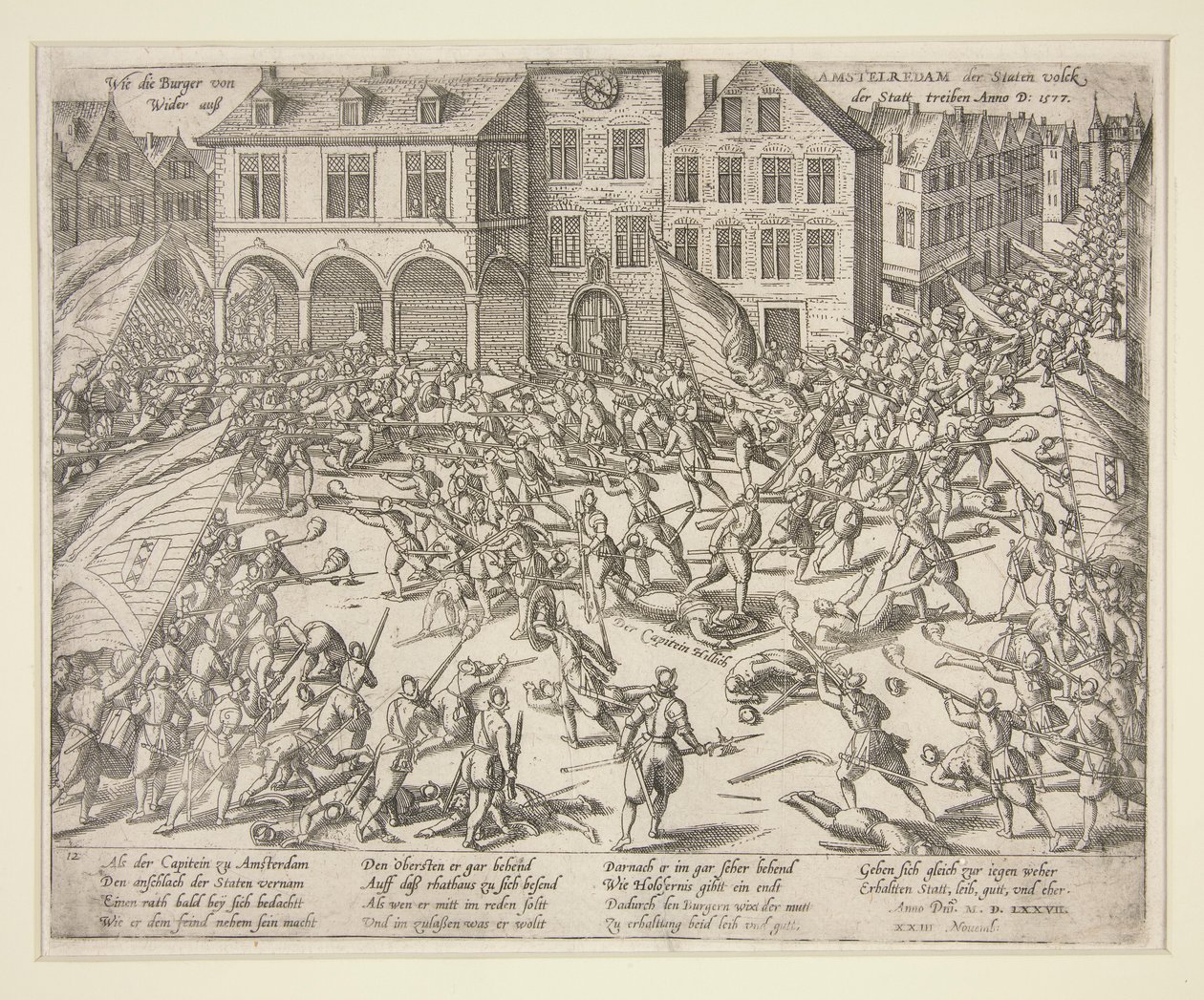 Come i cittadini di Amsterdam cacciarono le truppe fuori dalla città da Frans Hogenberg