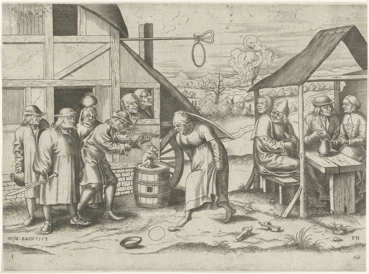 Contadina che balla la danza delle uova da Frans Huys