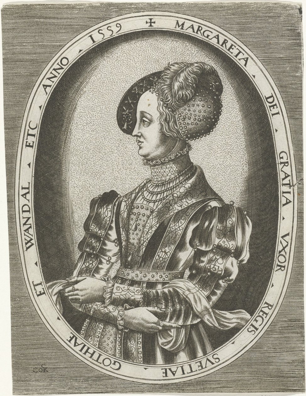 Ritratto della regina Margherita Leijonhufvud di Svezia da Frans Huys
