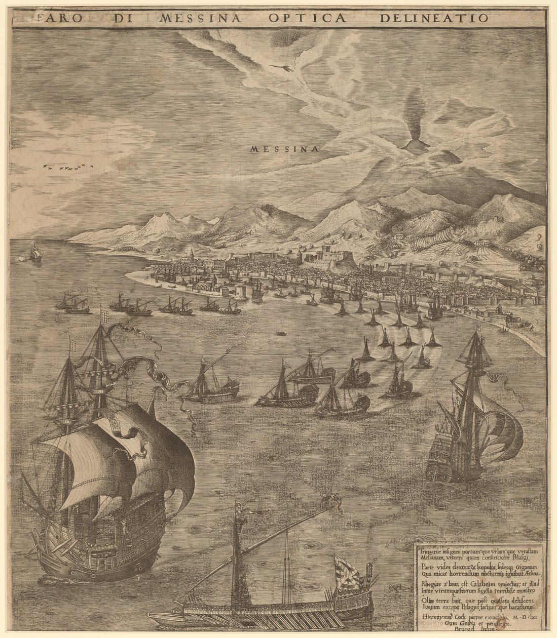 Battaglia navale nello Stretto di Messina da Frans Huys after Pieter Bruegel the Elder