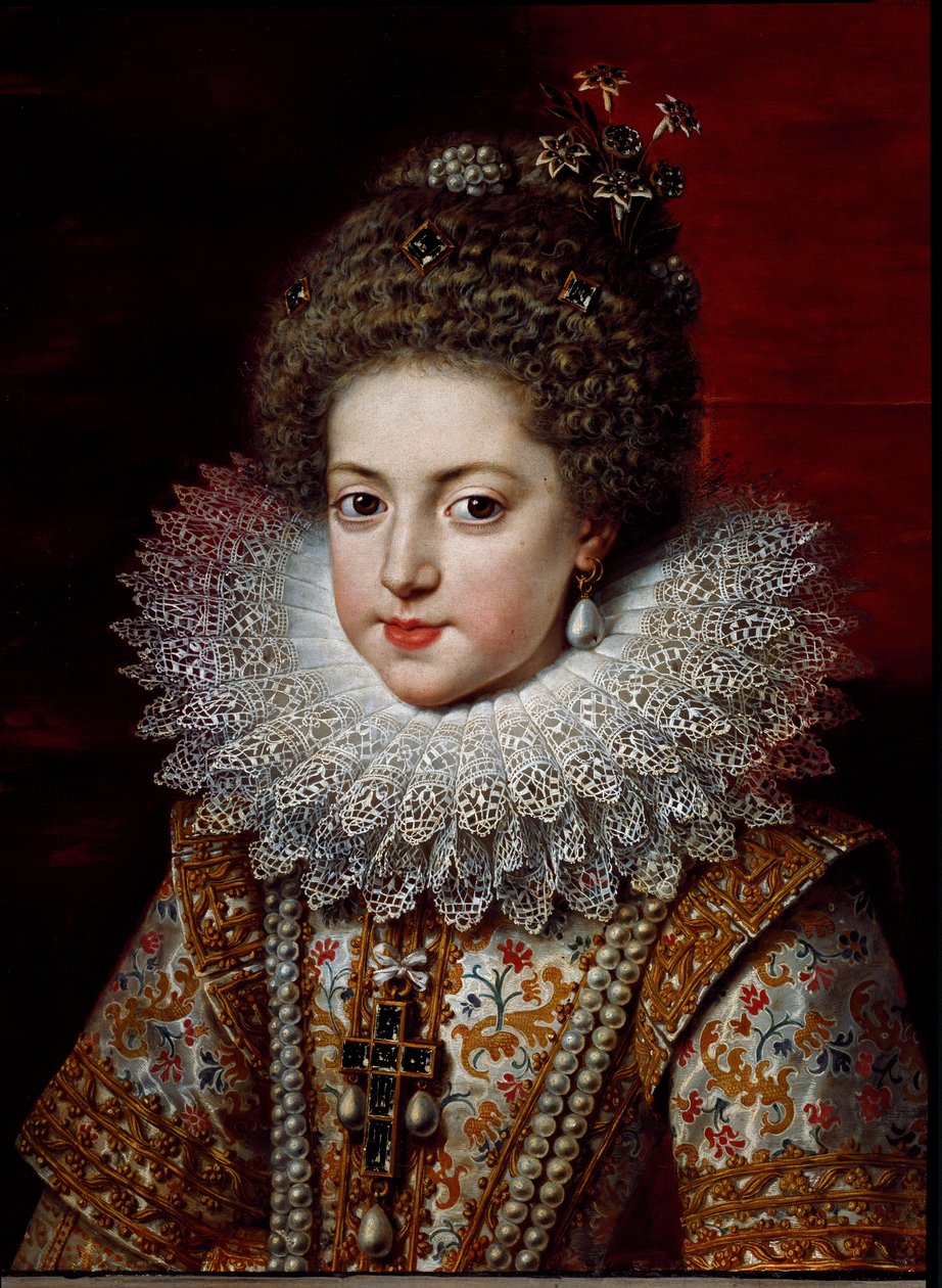 Ritratto di Elisabetta di Francia (Elisabetta di Borbone, c.1611) da Frans II Pourbus