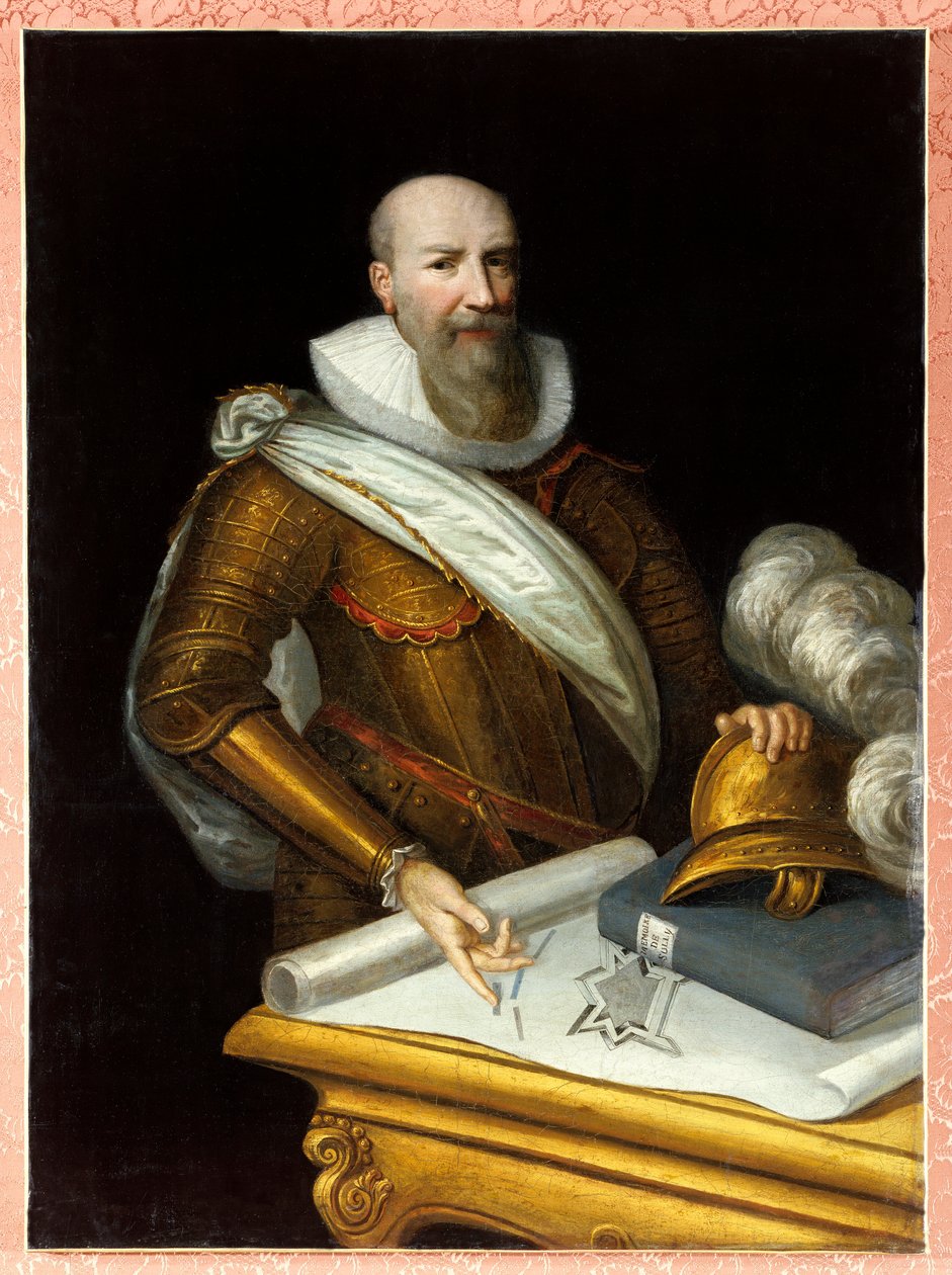 Ritratto del primo Duca di Sully come Sovrintendente delle Fortificazioni. Maximilien de Béthune, Duca di Sully da Frans II Pourbus