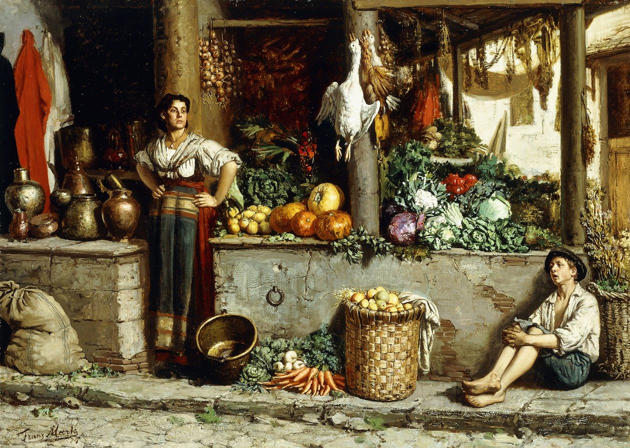 Un marché aux légumes da Frans Meerts