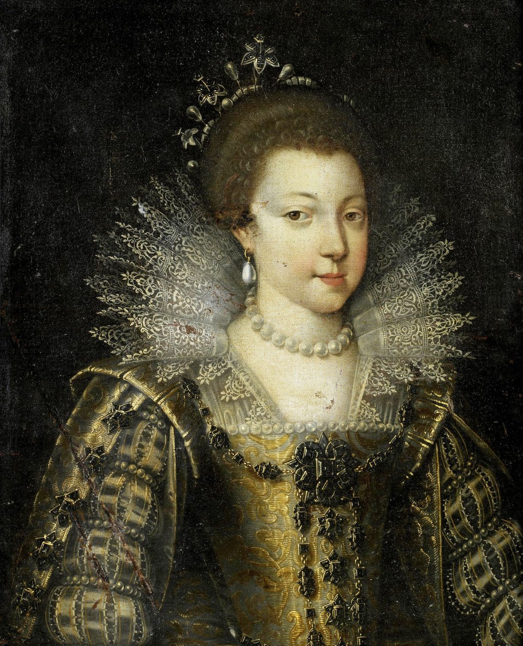 Cerchio di Pourbus - Ritratto di una giovane donna, forse Elisabetta di Francia da Frans Pourbus the Younger