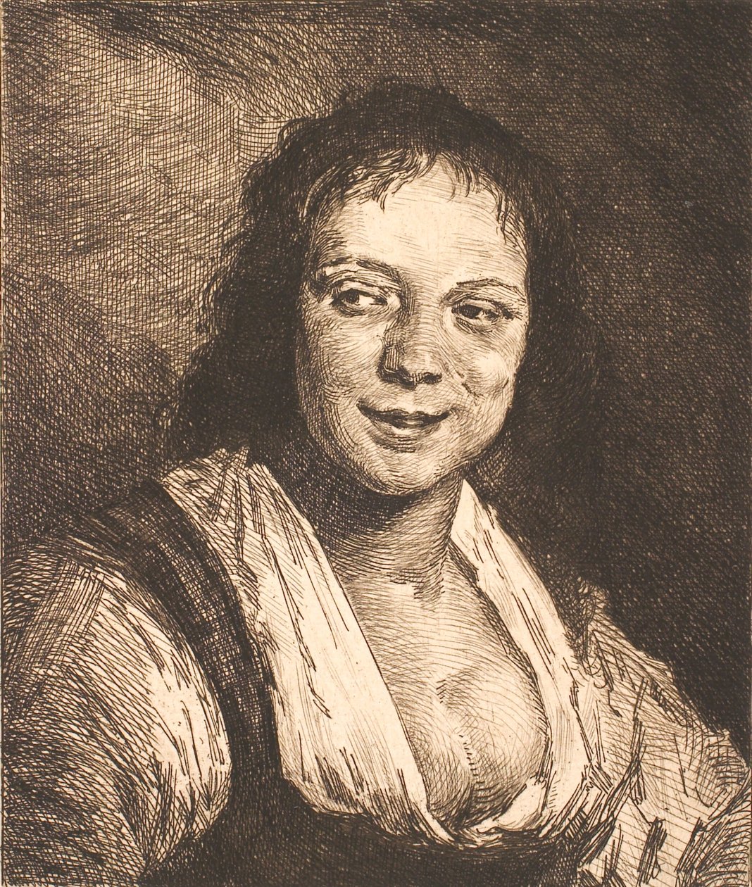 Ragazza sorridente, dopo Frans Hals da Frans Schwartz