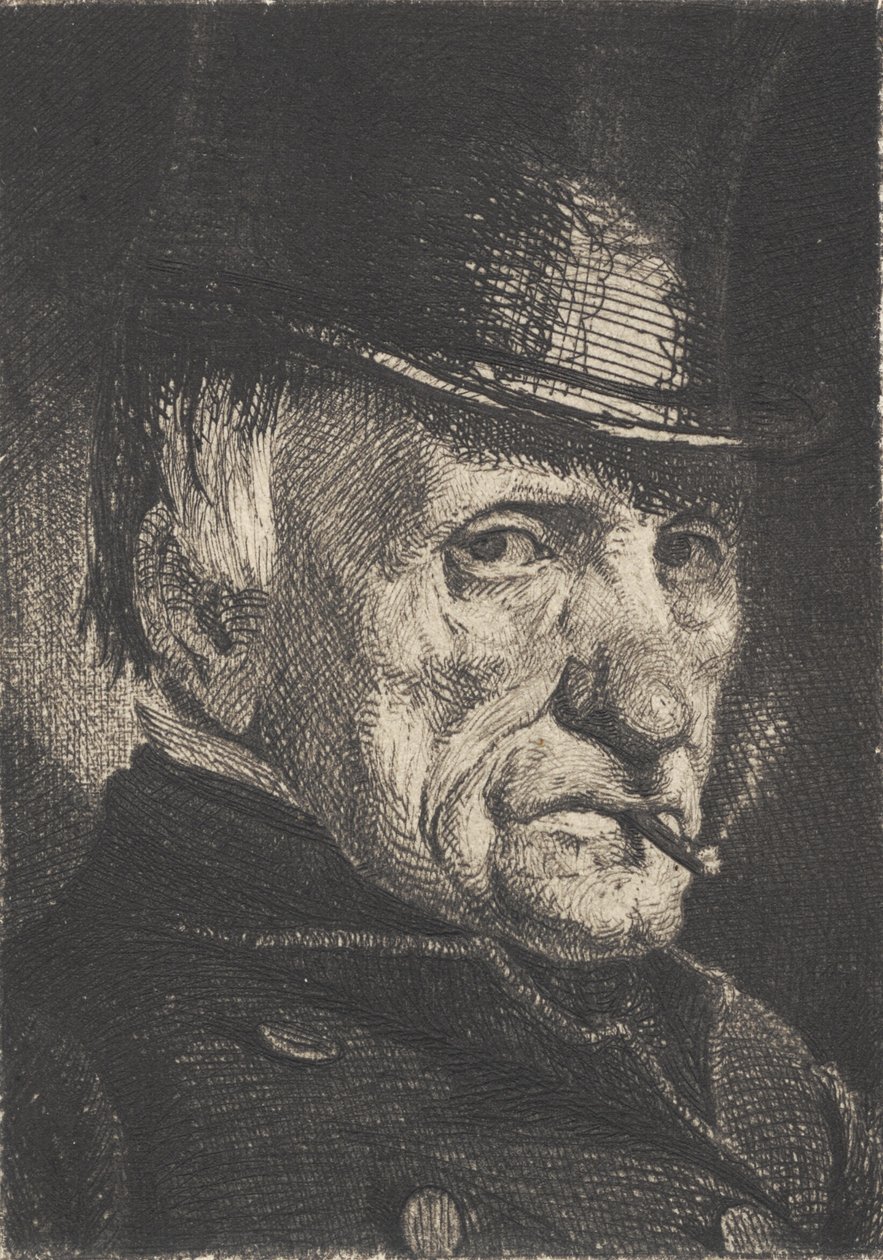 Uomo con cappello e sigaro da Frans Schwartz