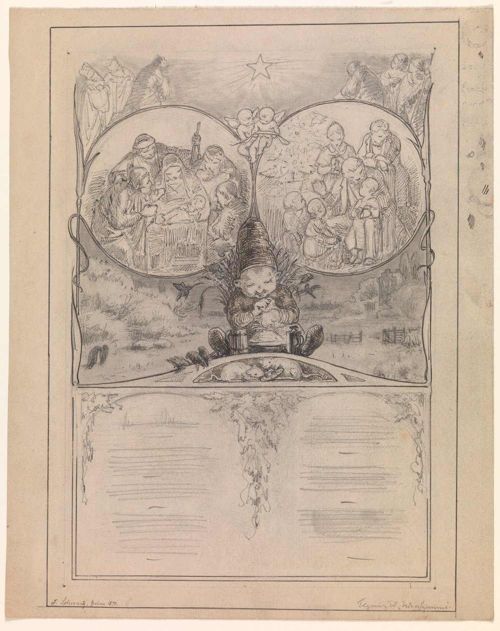 Bozza per illustrazione di "Fuori e dentro casa" da Frans Schwartz