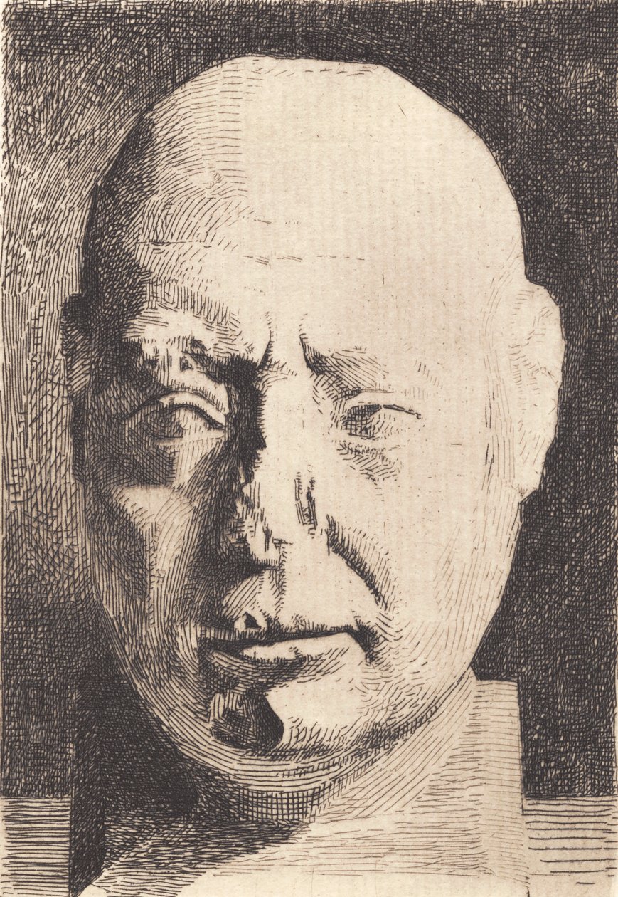Testa egizia, da un calco in gesso da Frans Schwartz
