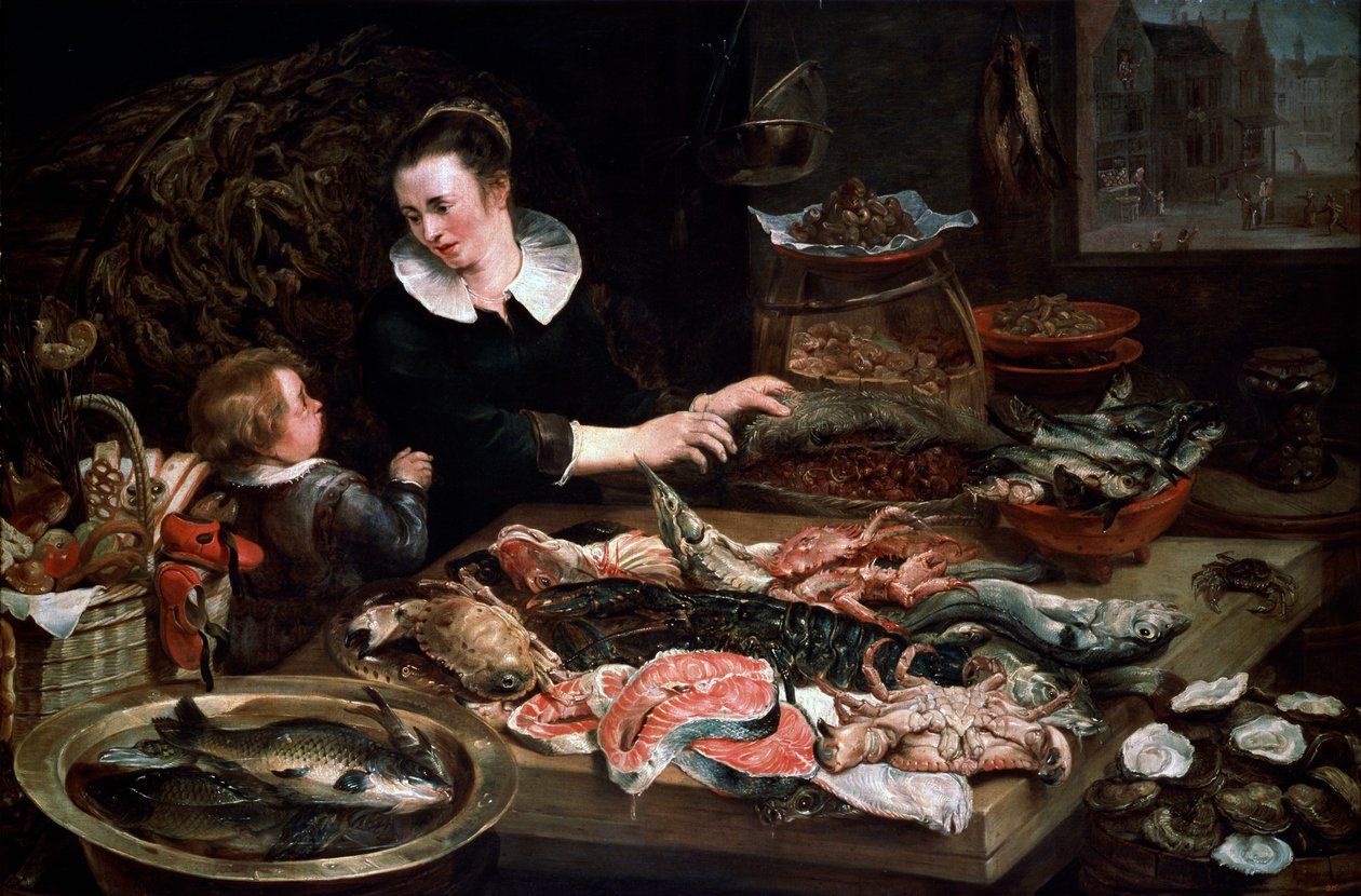 Una Pescheria, c1616-1618 da Frans Snyders or Snijders