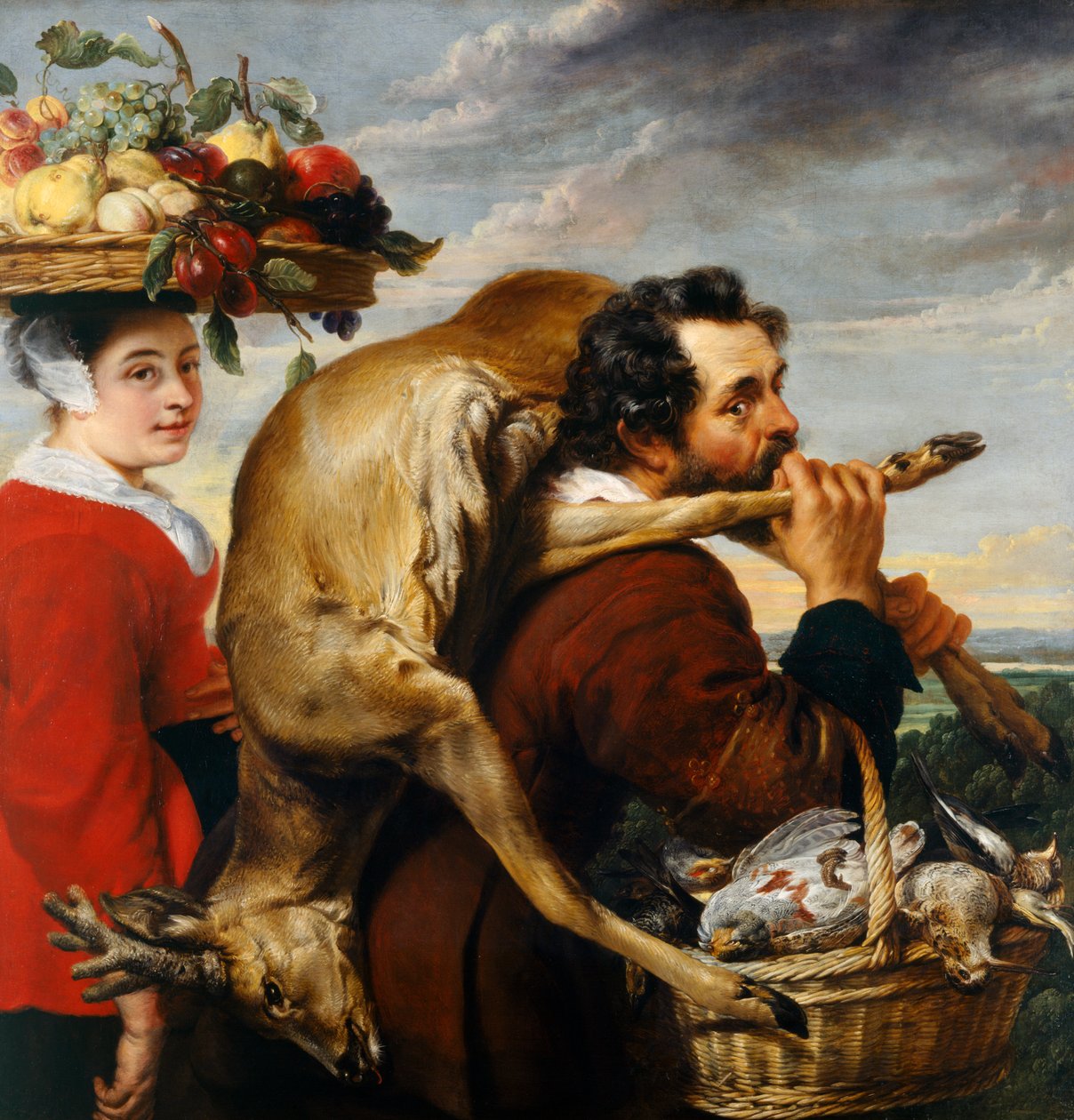 Figure con frutta e selvaggina da Frans Snyders or Snijders