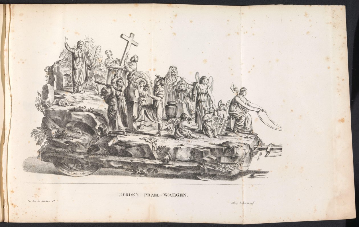Terzo carro trionfale nella processione per San Rombaldo, 1825 da Frans Vervloet