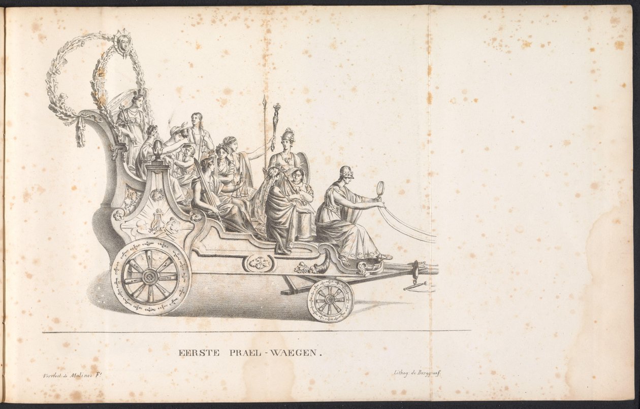 Primo carro trionfale nel corteo per San Rombaldo, 1825 da Frans Vervloet