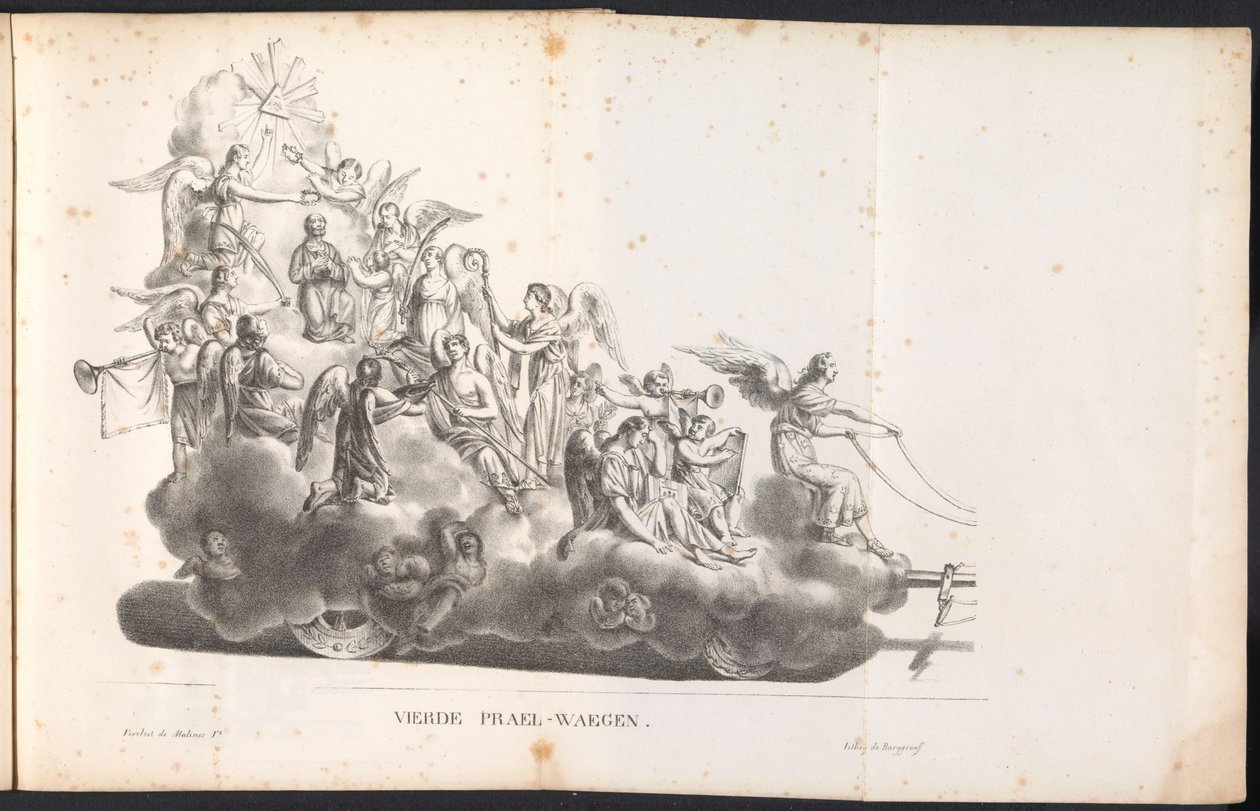 Quarto carro trionfale nella processione per San Rombout, 1825 da Frans Vervloet