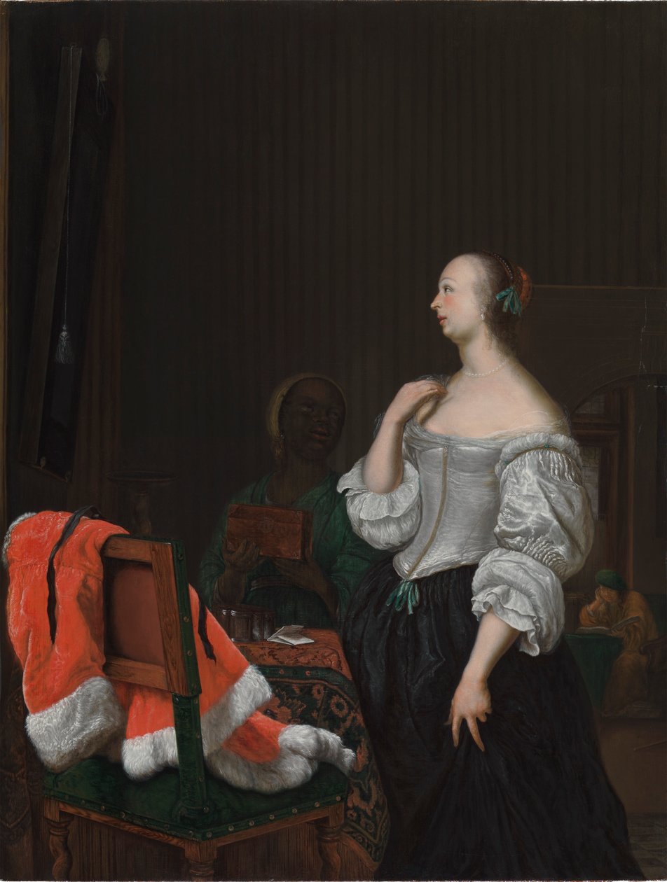 Una donna davanti allo specchio da Frans van Mieris the Elder
