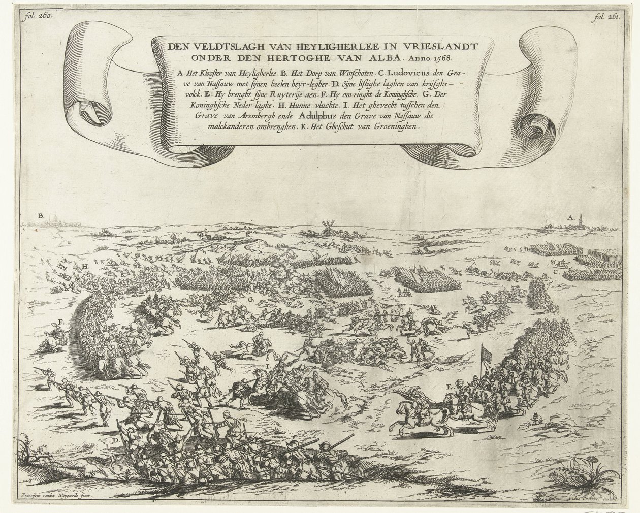 Battaglia di Heiligerlee, 1568 da Frans van den Wijngaerde