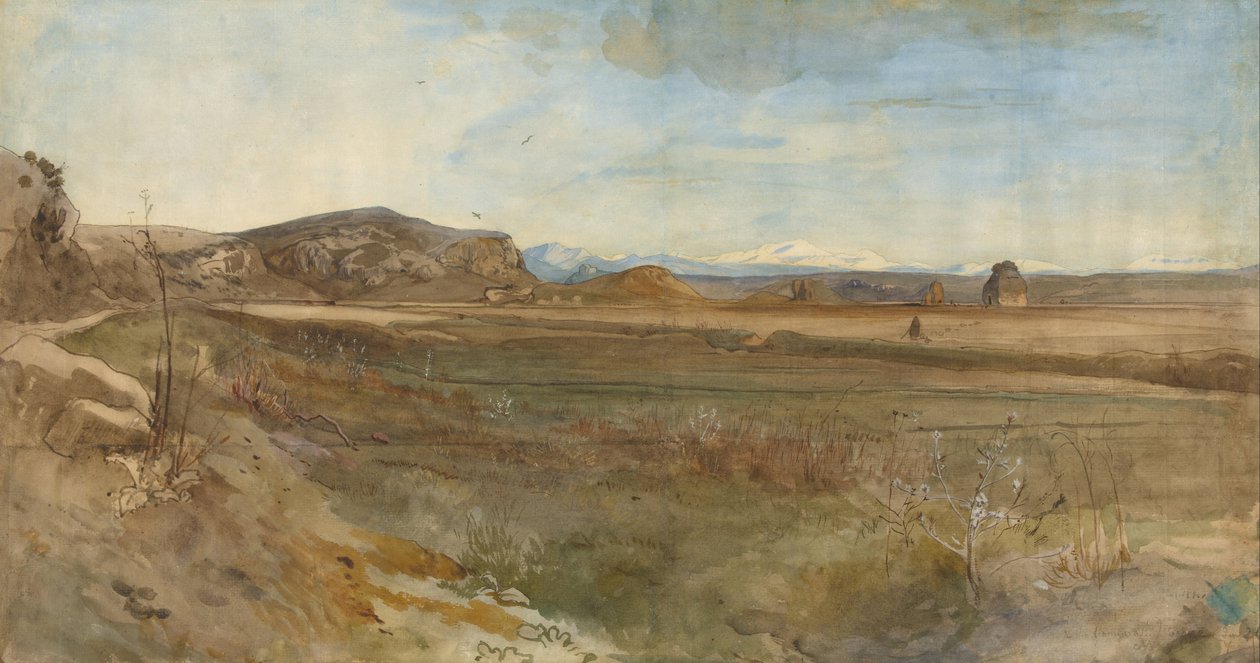 Paesaggio della campagna sulla Via Flaminia da Franz Albert Venus