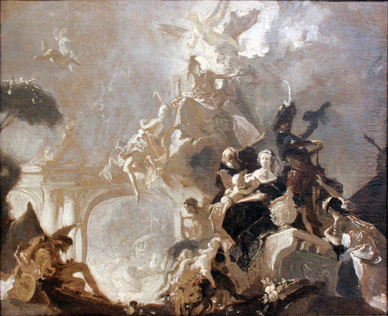 Studio per un dipinto sul soffitto da Franz Anton Maulbertsch