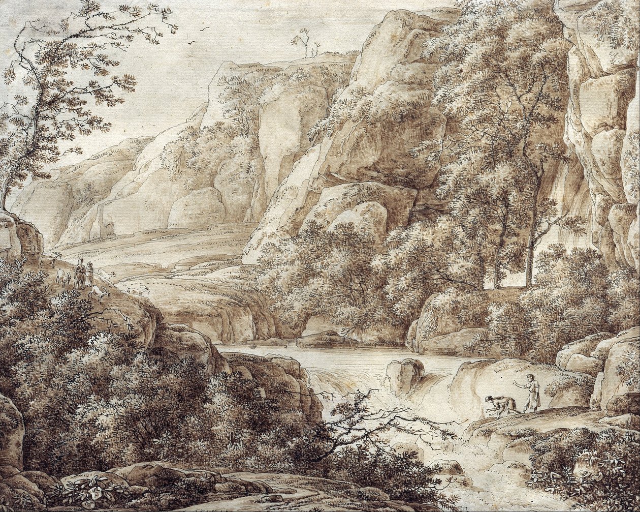 Paesaggio montuoso da Franz Innocenz Kobell
