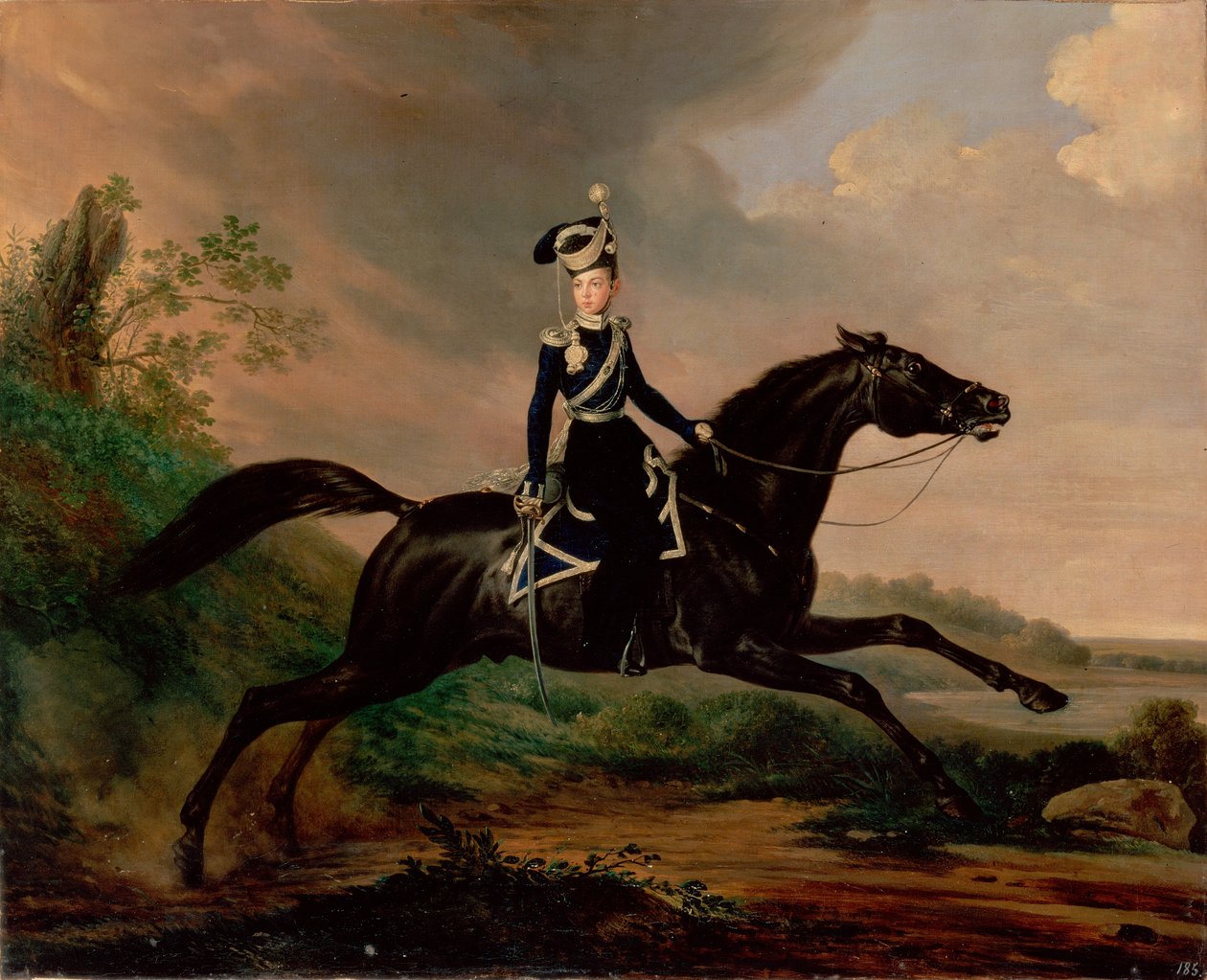 Ritratto equestre del Gran Principe Alessandro Nikolaevich da Franz Krüger