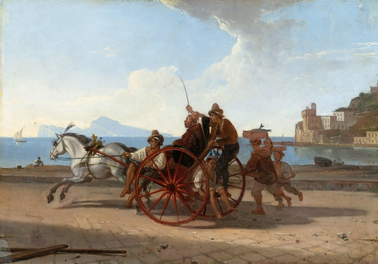 Carretto napoletano con monaco da Franz Ludwig Catel