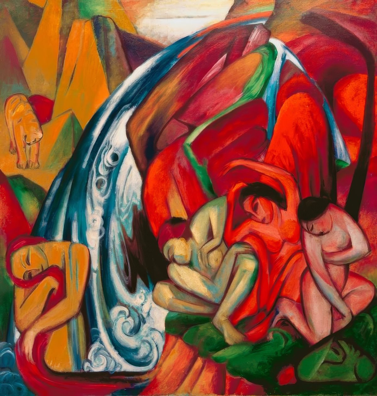 La cascata (Donne sotto una cascata) da Franz Marc