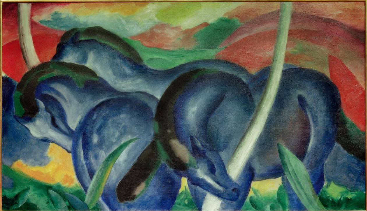 I grandi cavalli blu da Franz Marc