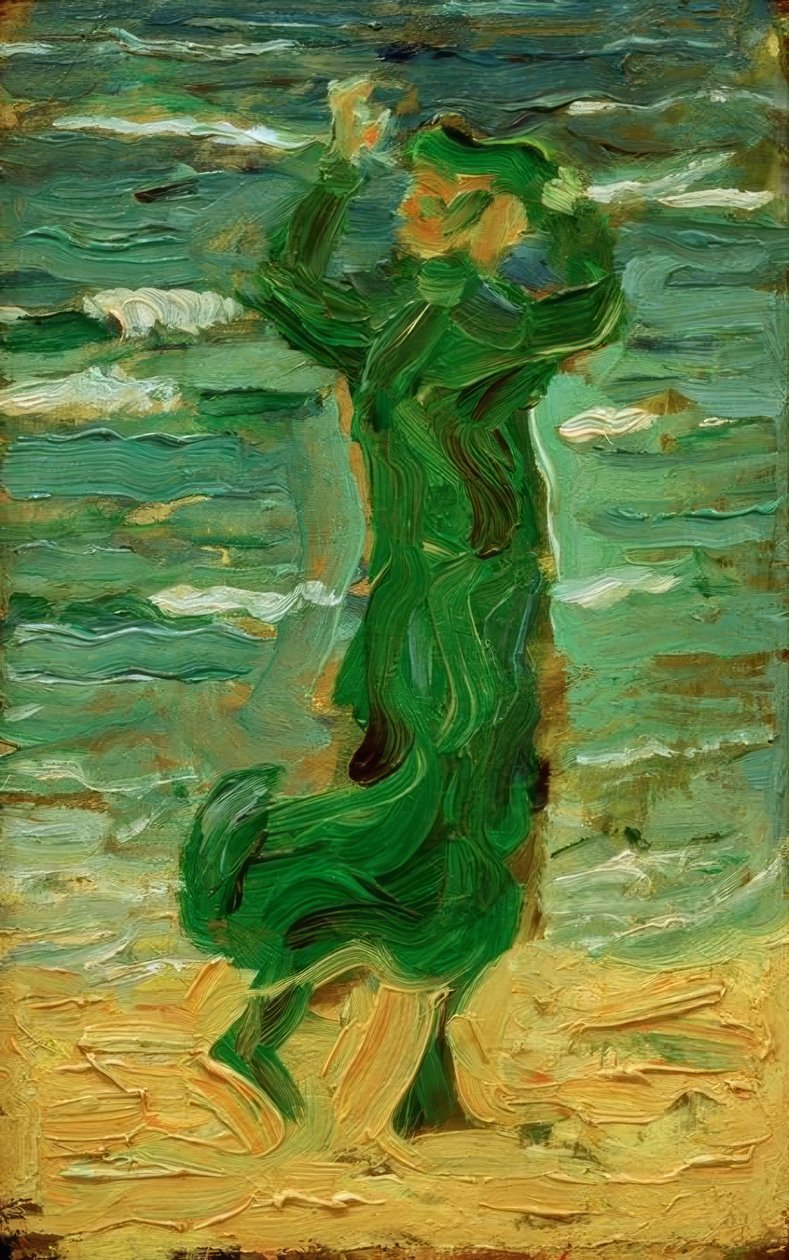 Donna nel vento al mare da Franz Marc