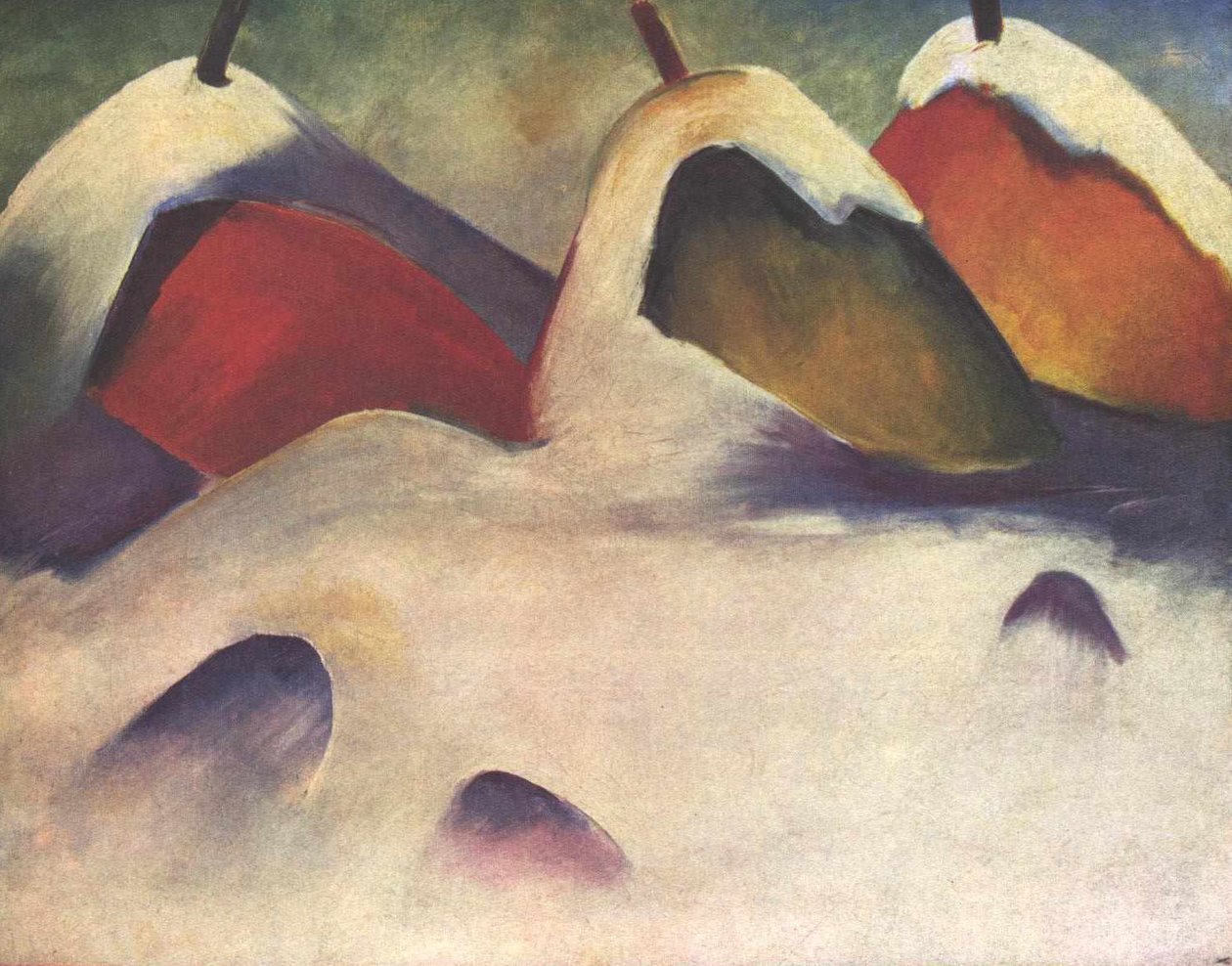 Accovacciati nella neve da Franz Marc