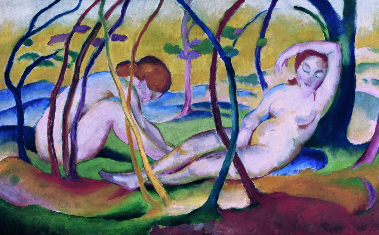 Nudi sotto gli alberi da Franz Marc