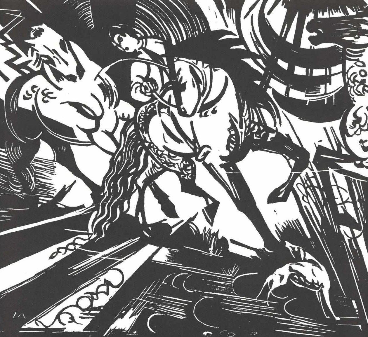 Scuola di equitazione secondo Ridinger da Franz Marc