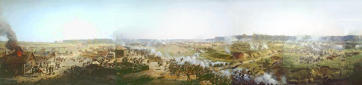 Panorama della battaglia di Mosca nel 1812 o Battaglia di Borodino da Franz Roubaud