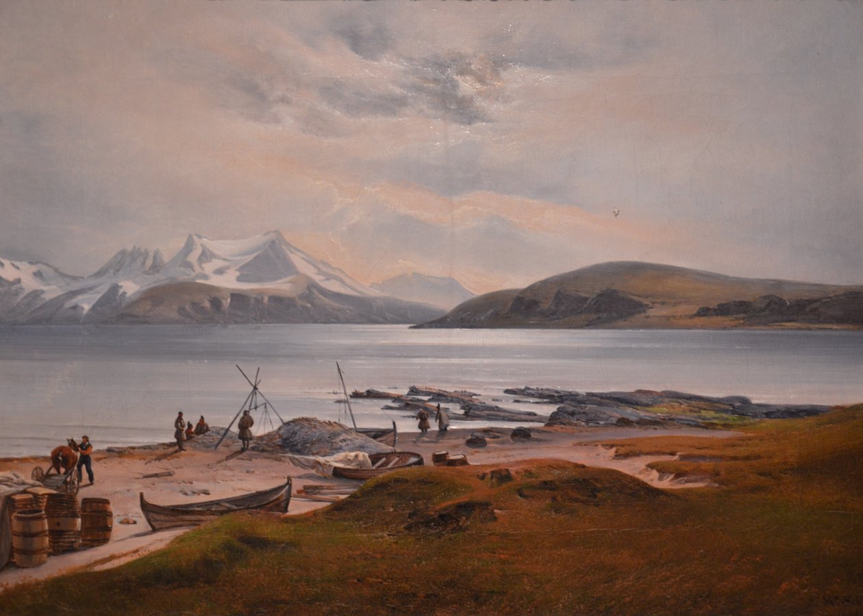 Paesaggio costiero con Sami da Franz Wilhelm Schiertz