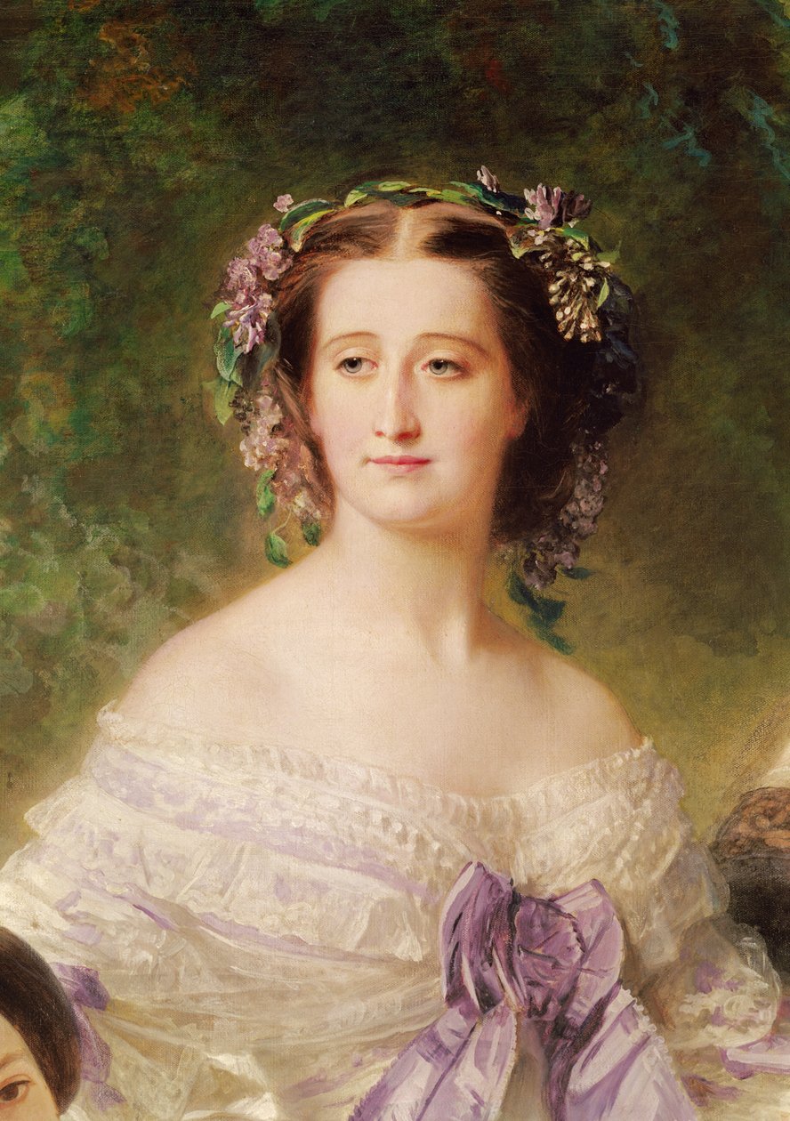 Imperatrice Eugenia (1826-1920) e le sue dame di compagnia, dettaglio dell