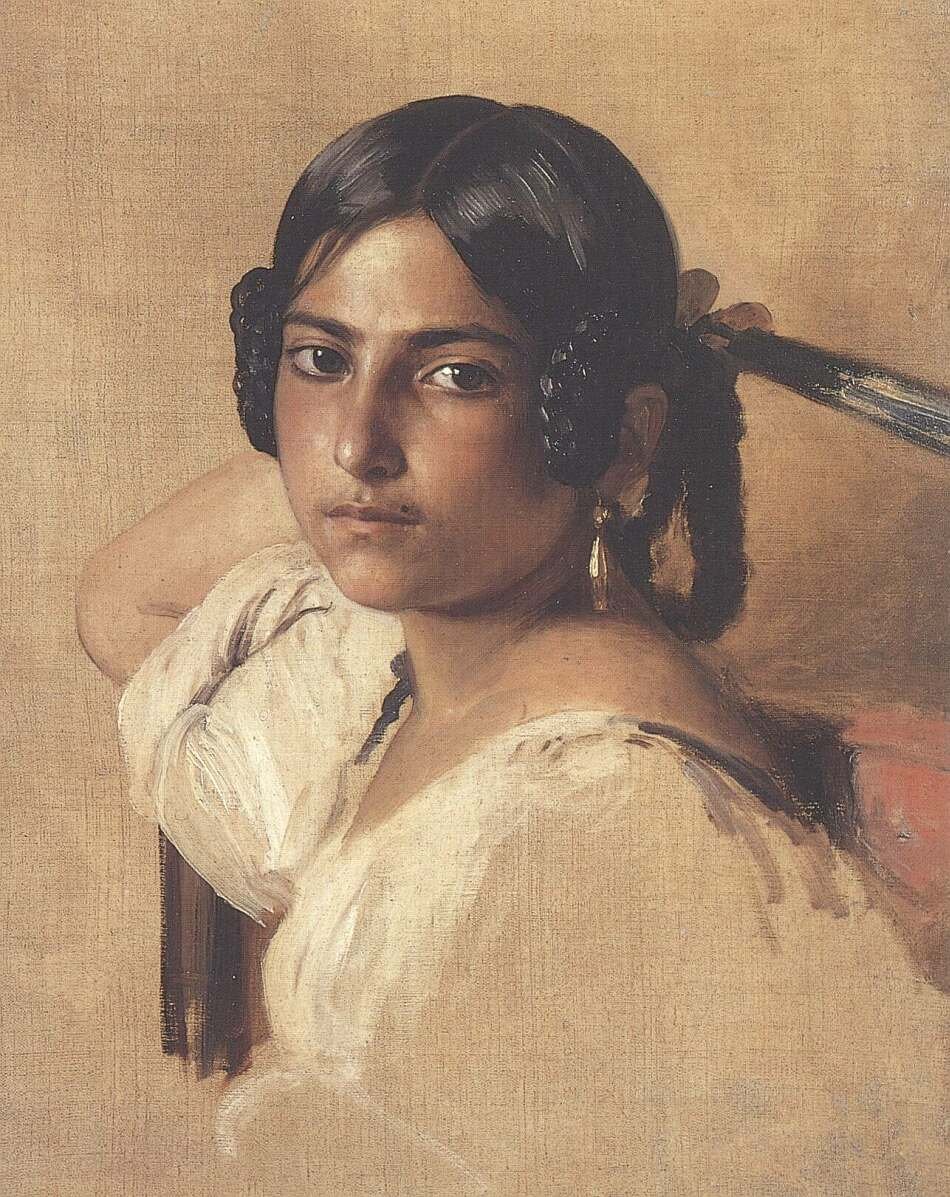 Studio di ragazza italiana da Franz Xaver Winterhalter