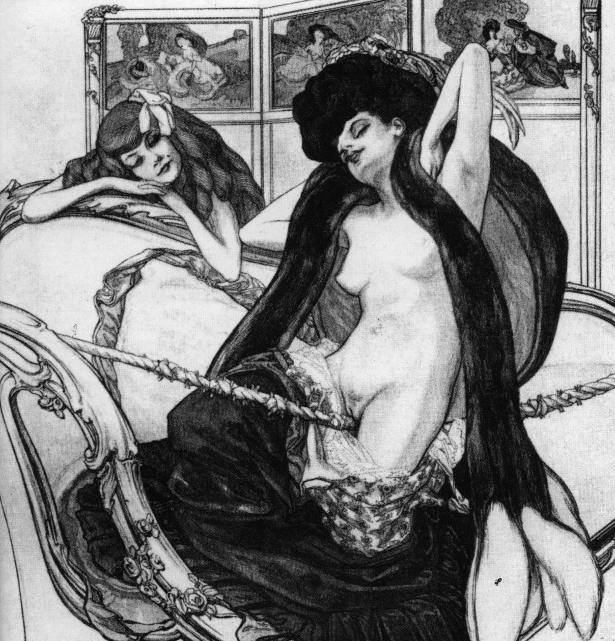 Disegni amorosi: Il giardino di Afrodite da Franz von Bayros