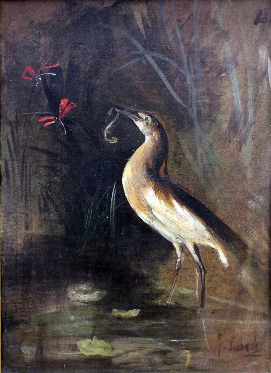 Airone e salamandra da Franz Seraph von Lenbach