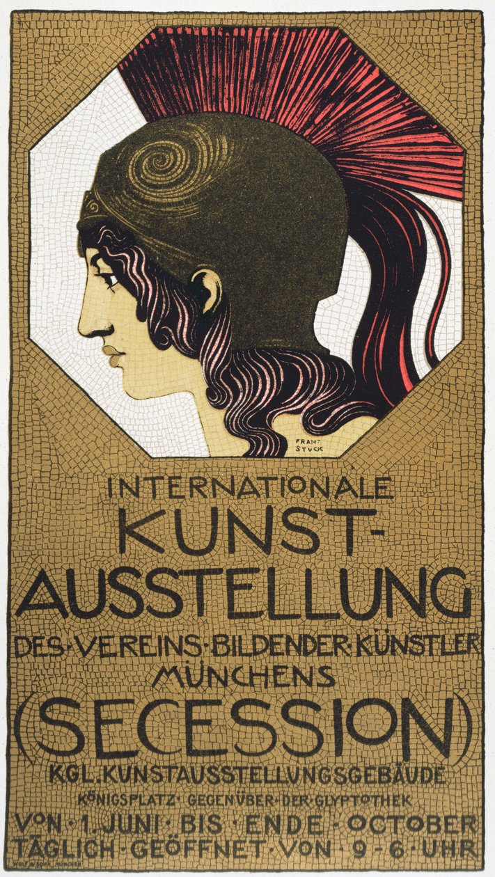 Poster per una Mostra di Arte Secessionista, 1893 da Franz von Stuck