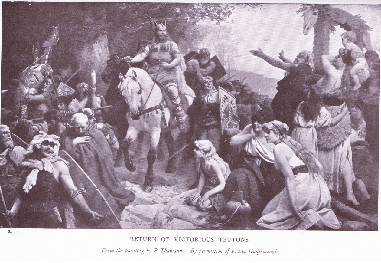 Ritorno dei Teutoni vittoriosi da Franz (after) Hanfstaengl