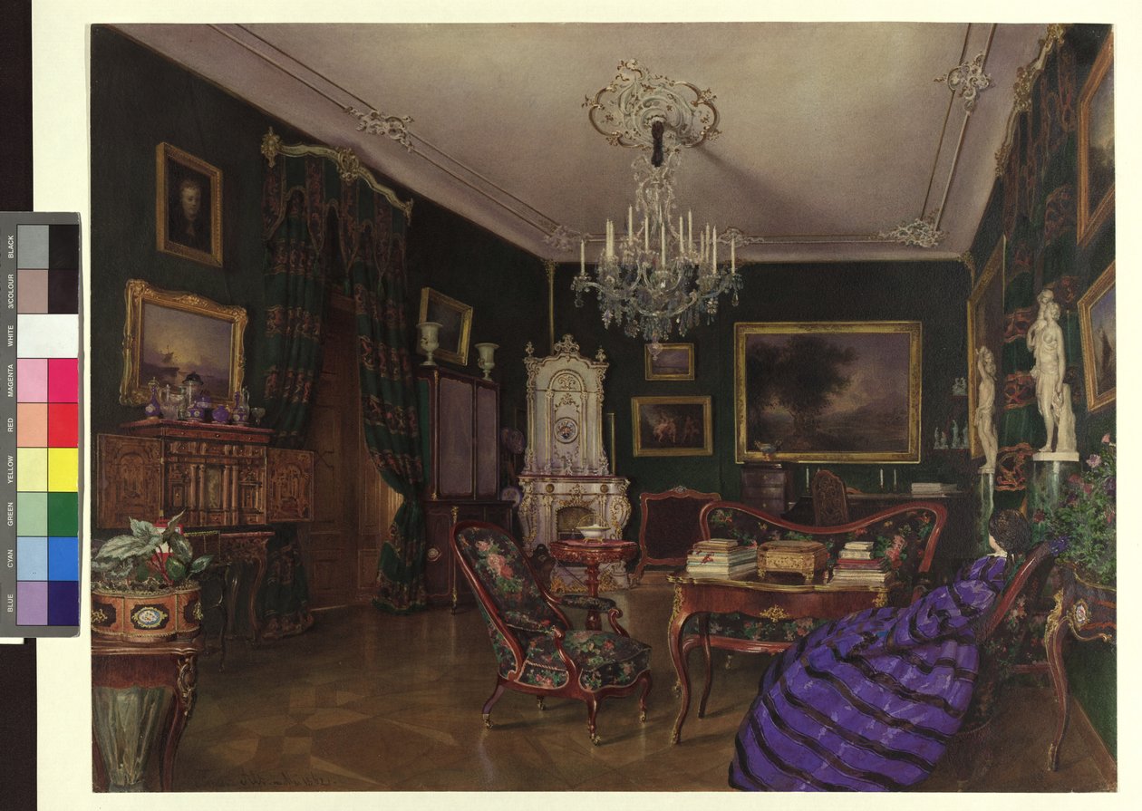 Salone della contessa Demblin a Hietzing da Franz Alt