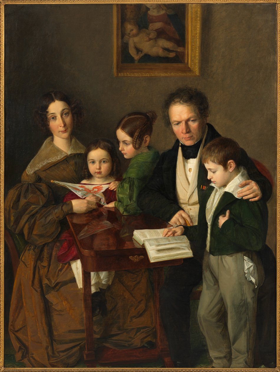 Il compositore Johann Baptist Gänsbacher e la sua famiglia, c.1838 da Franz Anton Stecher