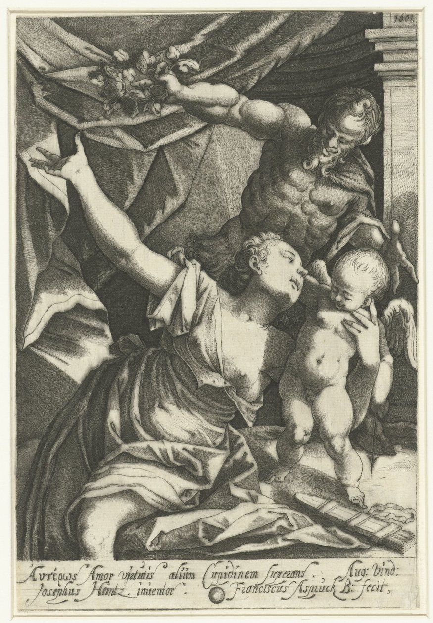 Venere e Amore con Pan da Franz Aspruck