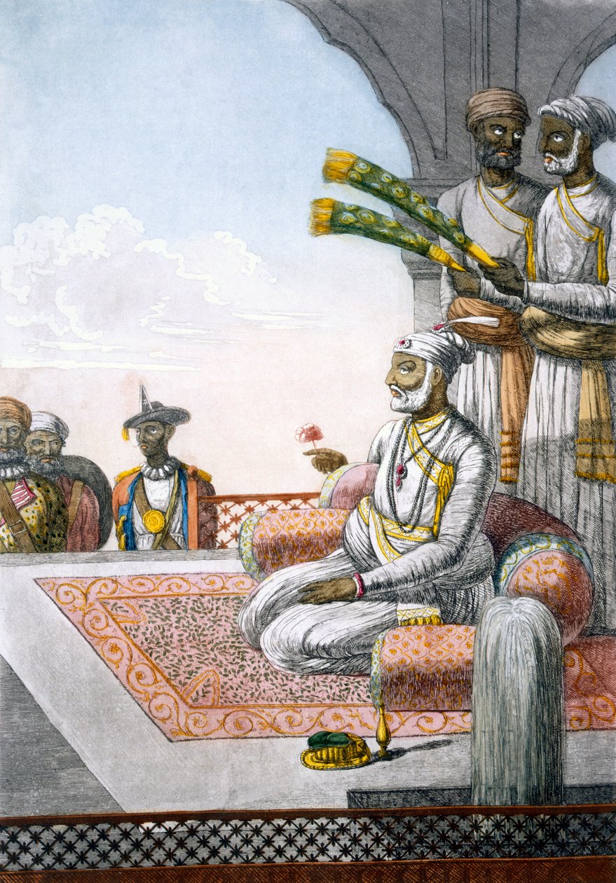 Un rajah con attendenti, da 