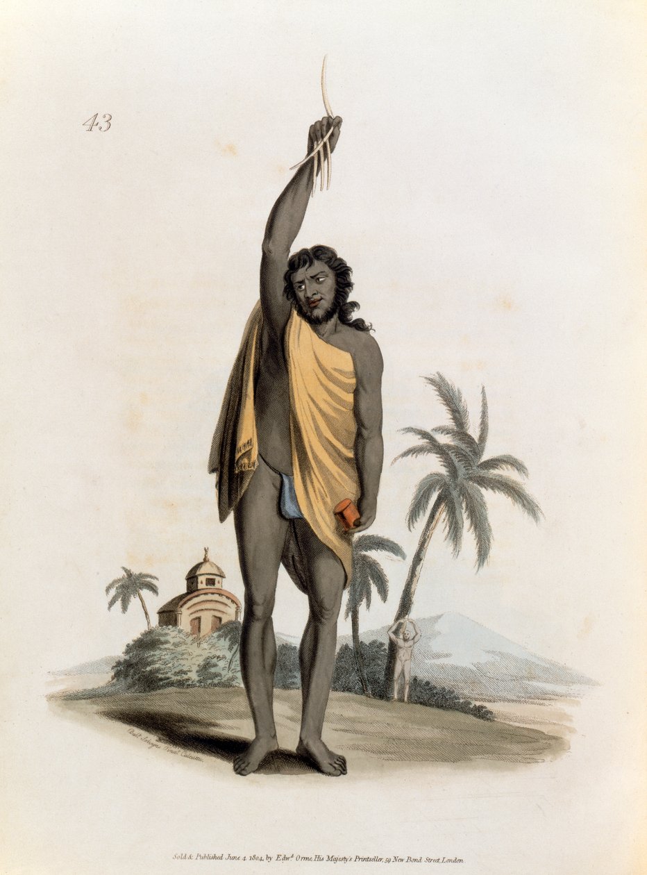 Sacerdote indù, pub. da Edward Orme, 1804 da Franz Balthazar Solvyns