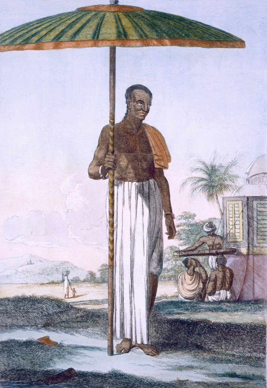 Portatore della casta Ouriah, pub. 1808-12 da Franz Balthazar Solvyns