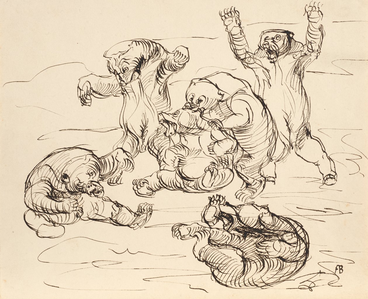 Orsi che lottano da Franz Barwig d. Ä.