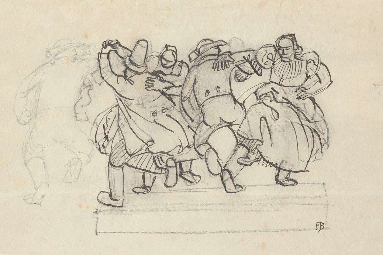 Studio per un rilievo con contadini danzanti da Franz Barwig d. Ä.