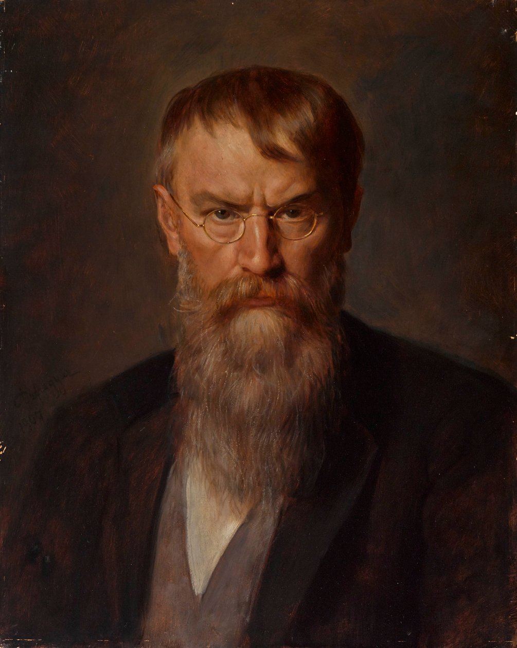Ritratto di Franz von Lenbach 1836-1904, 1907 da Franz Defregger von