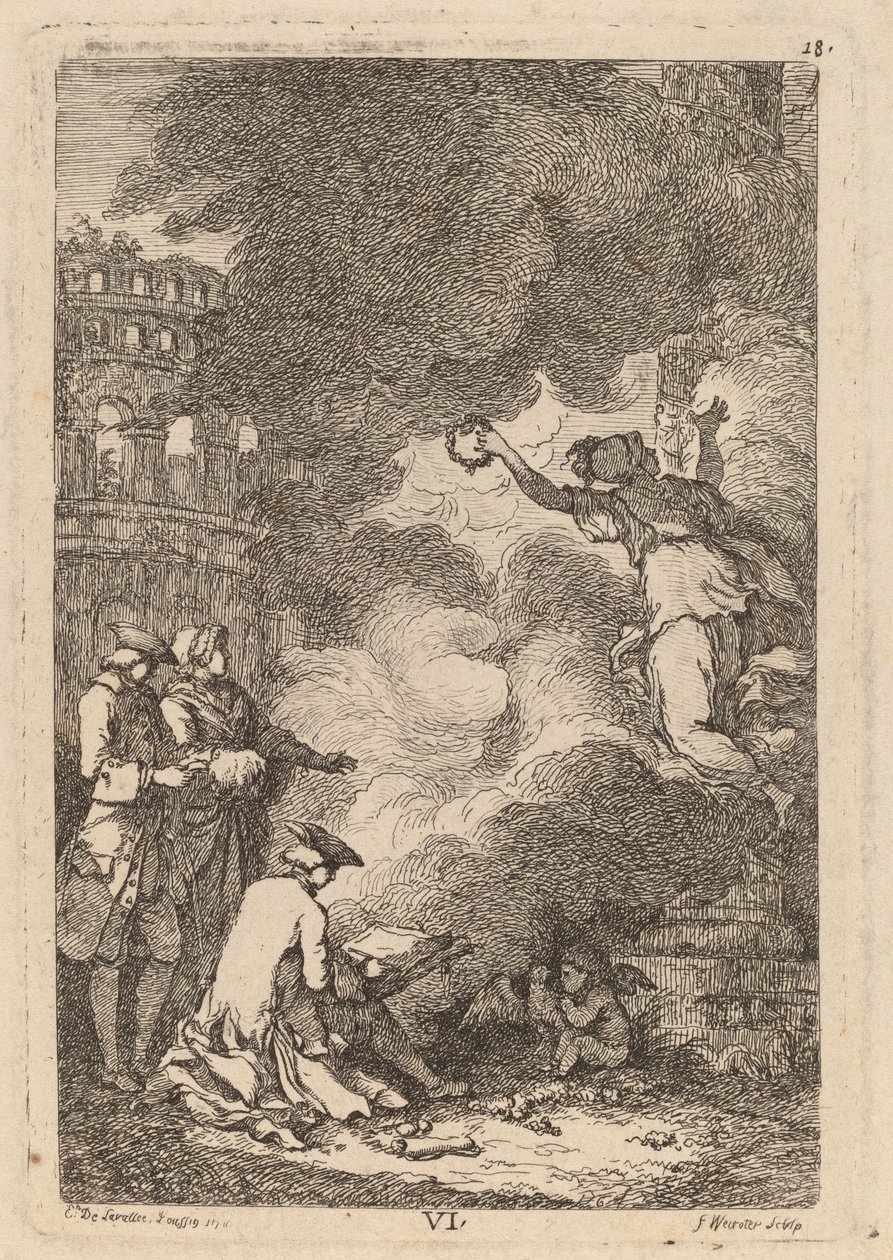 Nella Venuta a Roma: tav. 6 da Franz Edmund Weirotter after Étienne de Lavallée Poussin