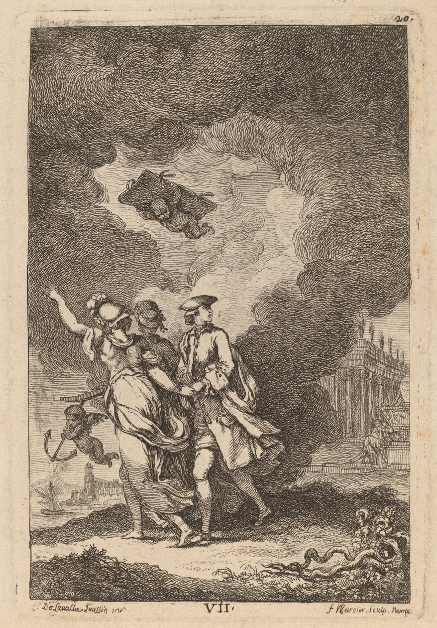Nella Venuta a Roma: tav. 7 da Franz Edmund Weirotter after Étienne de Lavallée Poussin