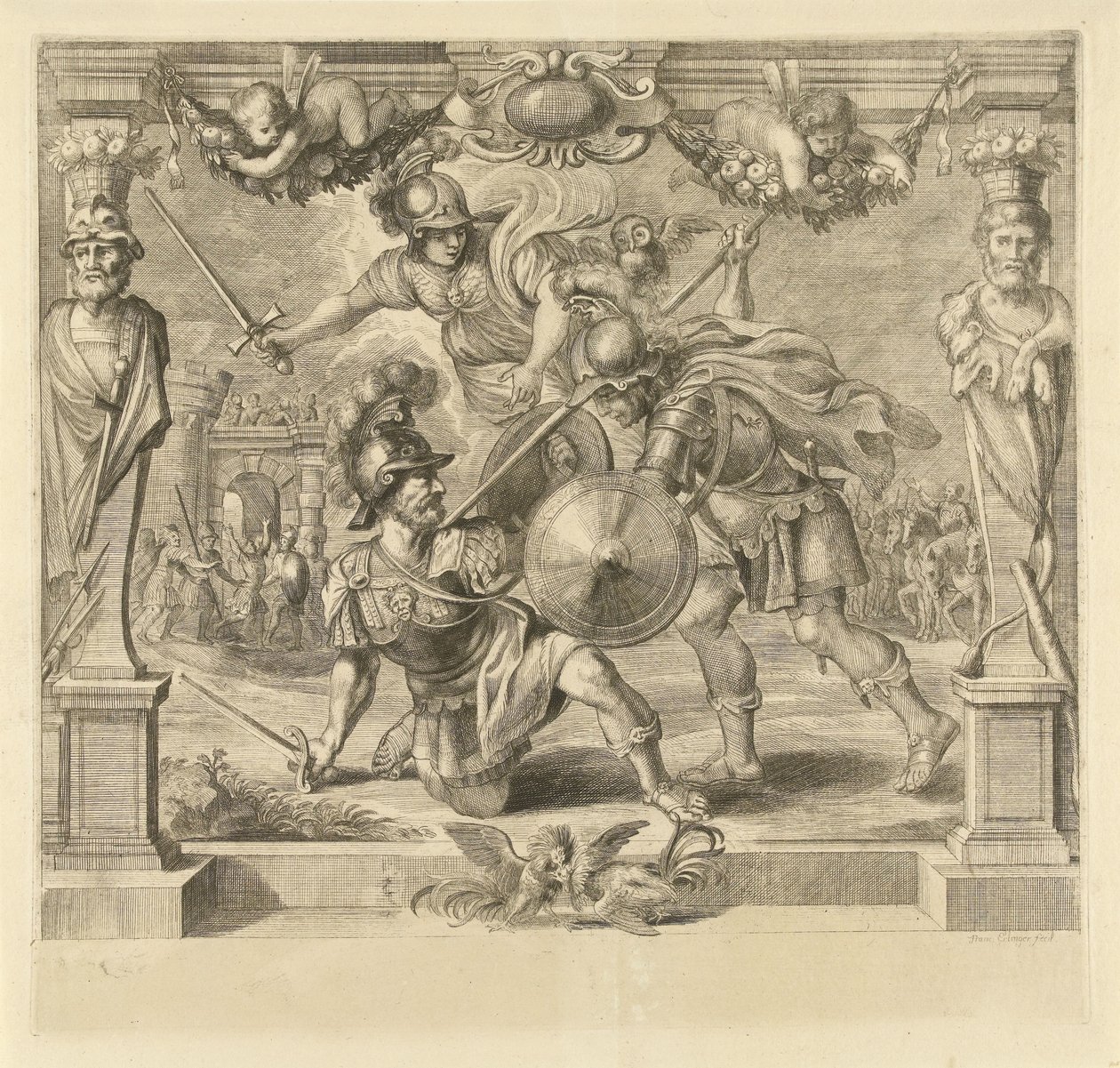 Achille uccide Ettore da Franz Ertinger